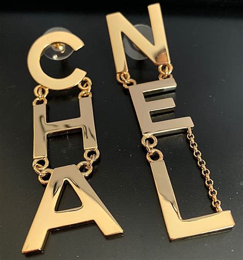 chanel earrings hk 2019|chanel earrings letters price.